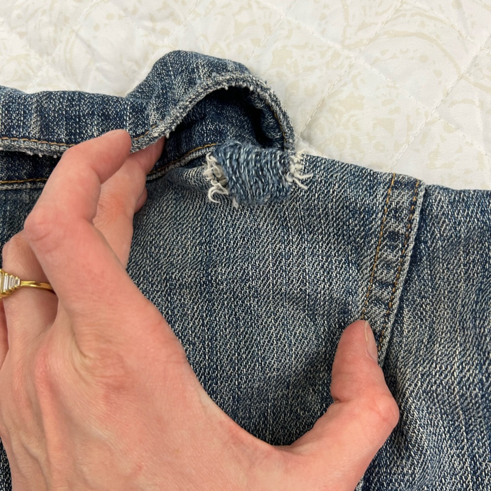 Current/Elliott Snap Button Denim Jacket Medium W… - image 6